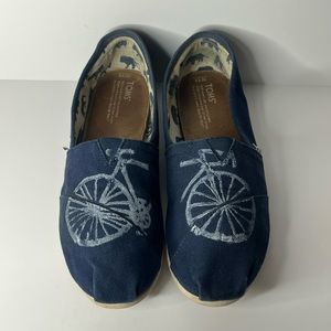 Toms Navy Blue Custom Bicycle Shoes